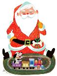 Santa with Train - Jack & Jill-Jack Weaver-Framed Giclee Print