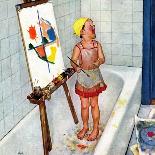 "Artist in the Bathtub", October 28, 1950-Jack Welch-Framed Premier Image Canvas