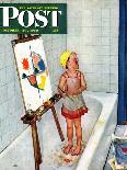 "Artist in the Bathtub", October 28, 1950-Jack Welch-Framed Giclee Print