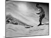 Jack Wilderman Skiing on Ridge Run at Mountain Badly-George Silk-Mounted Photographic Print