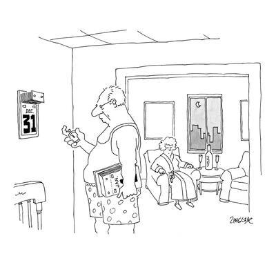 New Years New Yorker Cartoons Wall Art: Prints, Paintings & Posters |  