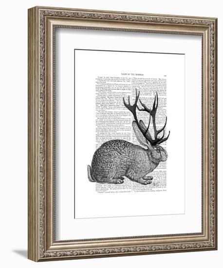 Jackalope Portrait 1-Fab Funky-Framed Art Print