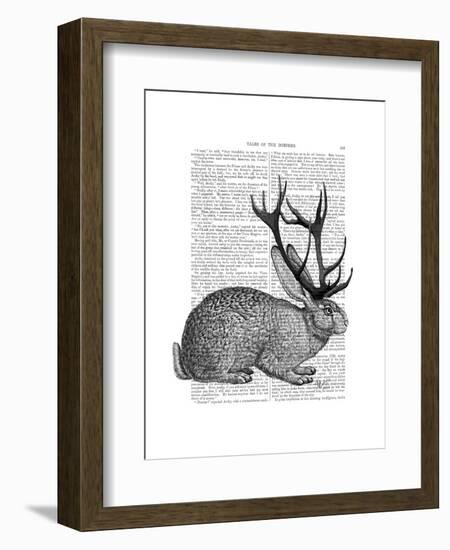 Jackalope Portrait 1-Fab Funky-Framed Art Print