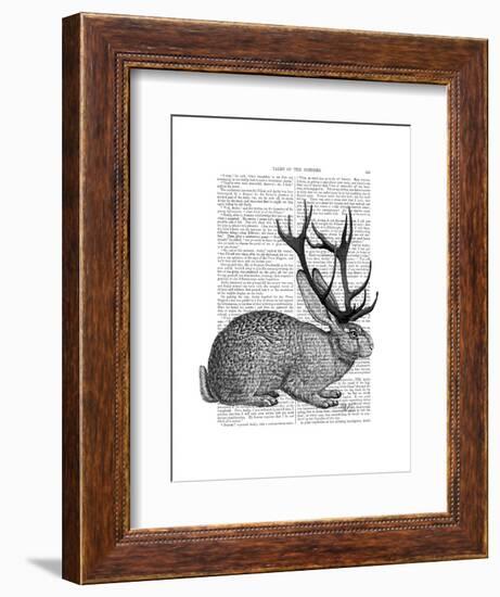 Jackalope Portrait 1-Fab Funky-Framed Art Print