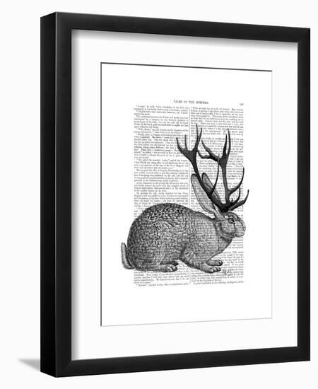 Jackalope Portrait 1-Fab Funky-Framed Art Print