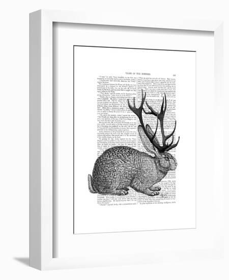 Jackalope Portrait 1-Fab Funky-Framed Art Print