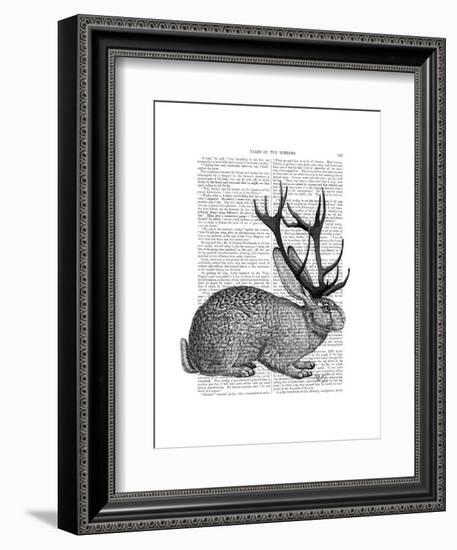 Jackalope Portrait 1-Fab Funky-Framed Art Print