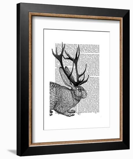 Jackalope Portrait 2-Fab Funky-Framed Art Print