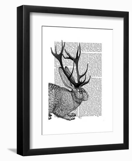 Jackalope Portrait 2-Fab Funky-Framed Art Print