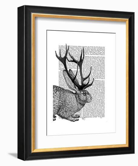 Jackalope Portrait 2-Fab Funky-Framed Art Print