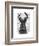 Jackalope with Grey Antlers-Fab Funky-Framed Art Print