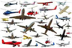 Sports and Passenger Aeroplanes, Gliders and Gyroplanes Isolated-JackF-Photographic Print