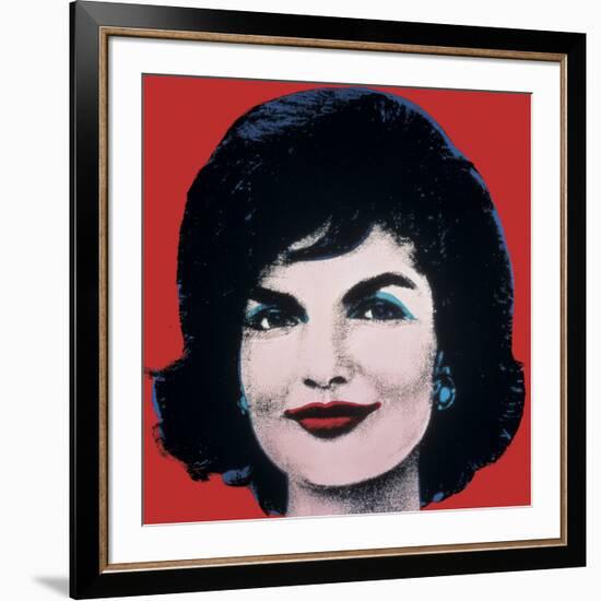 Jackie, 1964 (on red)-Andy Warhol-Framed Art Print