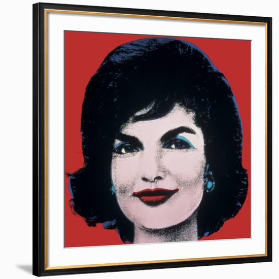 Jackie, 1964 (on red)-Andy Warhol-Framed Art Print