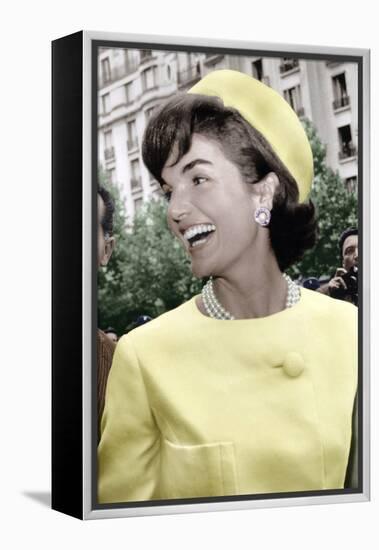 Jackie Kennedy a Paris-null-Framed Stretched Canvas