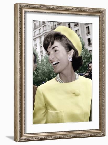 Jackie Kennedy a Paris-null-Framed Photo