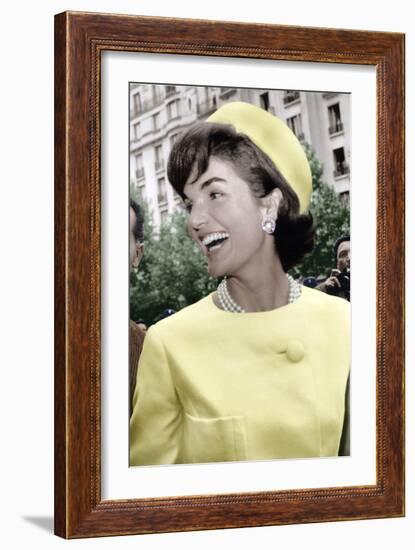 Jackie Kennedy a Paris-null-Framed Photo