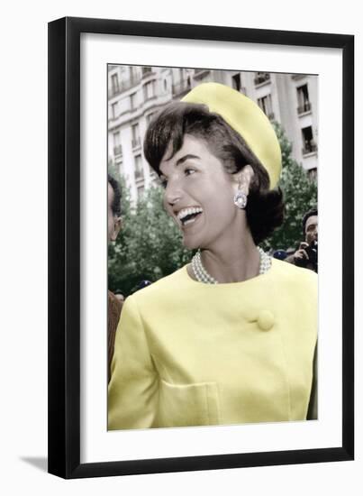 Jackie Kennedy a Paris-null-Framed Photo