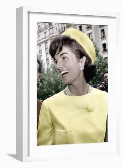 Jackie Kennedy a Paris-null-Framed Photo