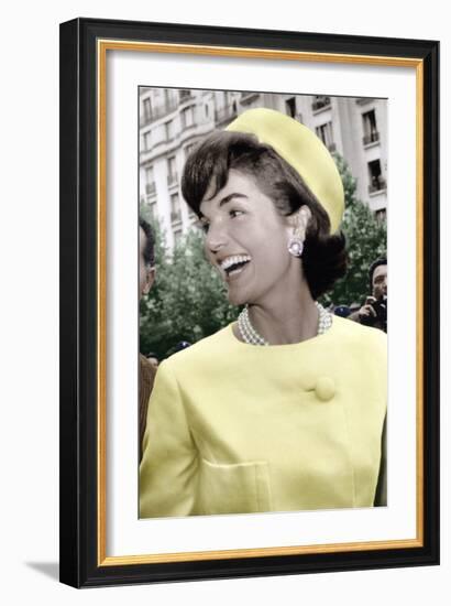 Jackie Kennedy a Paris-null-Framed Photo