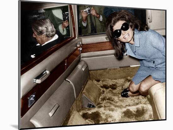 Jackie Kennedy Onassis Leaving London Airport, Aristotle Onassis Driving, 15th November 1968-null-Mounted Photo