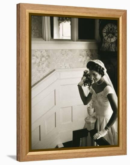 Jackie Kennedy Throwing the Bouquet-Toni Frissell-Framed Stretched Canvas
