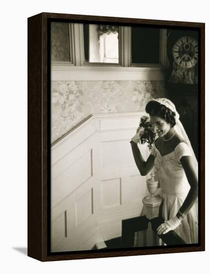 Jackie Kennedy Throwing the Bouquet-Toni Frissell-Framed Stretched Canvas