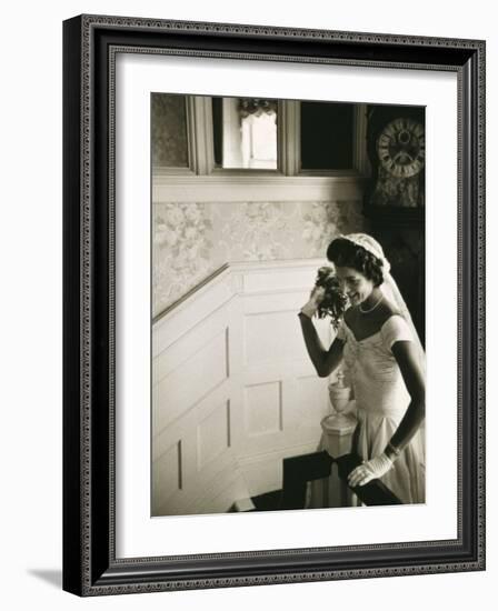 Jackie Kennedy Throwing the Bouquet-Toni Frissell-Framed Photo