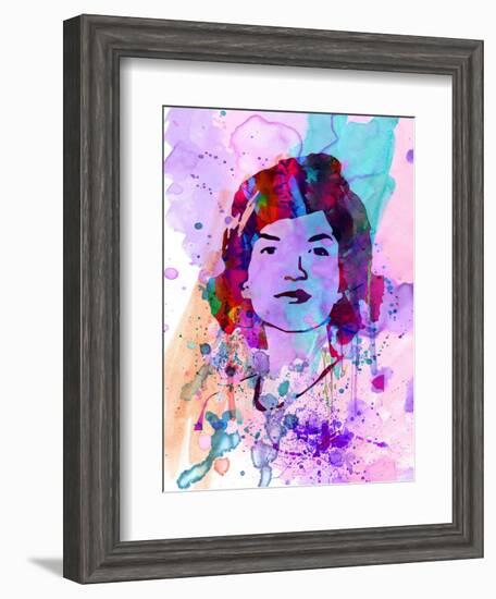 Jackie Kennedy Watercolor-Anna Malkin-Framed Art Print