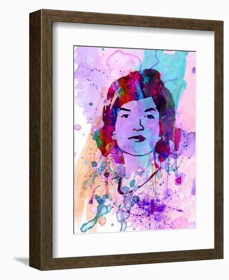 Jackie Kennedy Watercolor-Anna Malkin-Framed Art Print