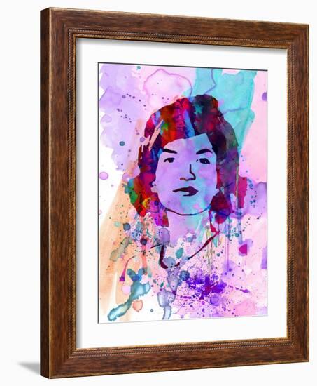 Jackie Kennedy Watercolor-Anna Malkin-Framed Art Print