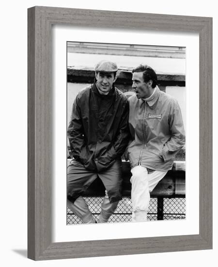 Jackie Stewart on the Left, and Jim Clark, 1967-null-Framed Photographic Print