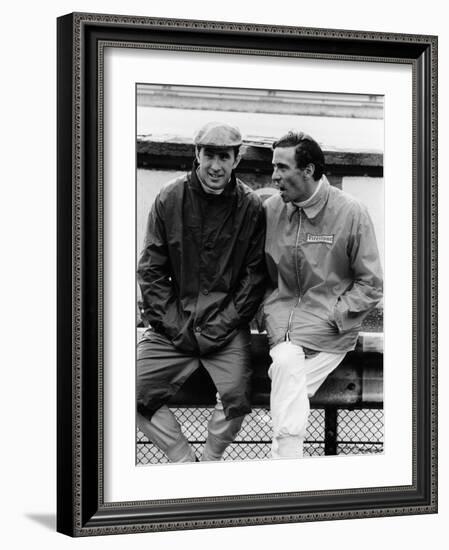 Jackie Stewart on the Left, and Jim Clark, 1967-null-Framed Photographic Print