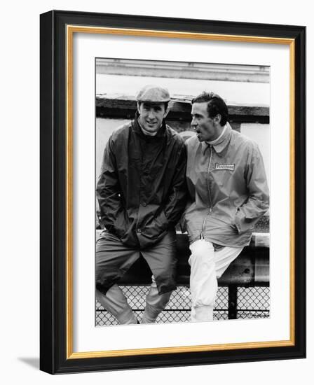 Jackie Stewart on the Left, and Jim Clark, 1967-null-Framed Photographic Print