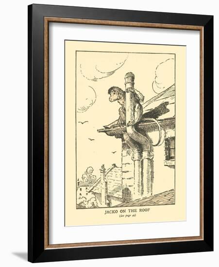 Jacko On The Roof-AEK-Framed Art Print