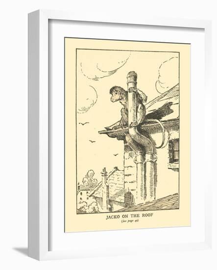 Jacko On The Roof-AEK-Framed Art Print