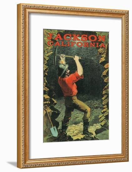 Jackson, California - Miner-Lantern Press-Framed Art Print