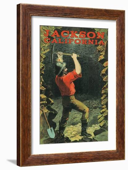 Jackson, California - Miner-Lantern Press-Framed Art Print