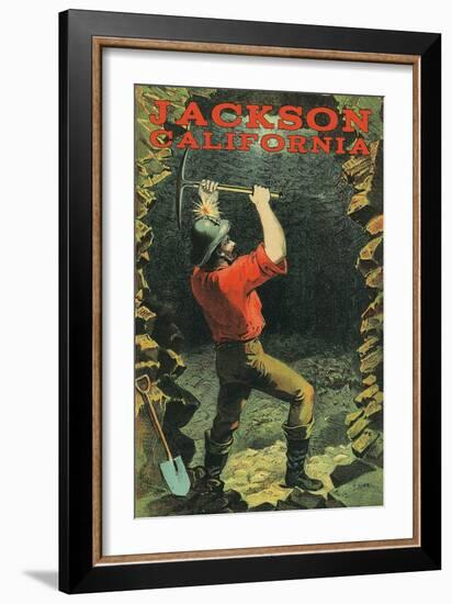 Jackson, California - Miner-Lantern Press-Framed Art Print