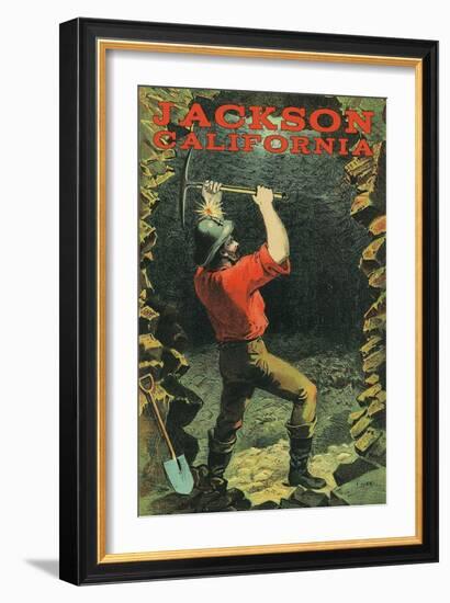 Jackson, California - Miner-Lantern Press-Framed Art Print