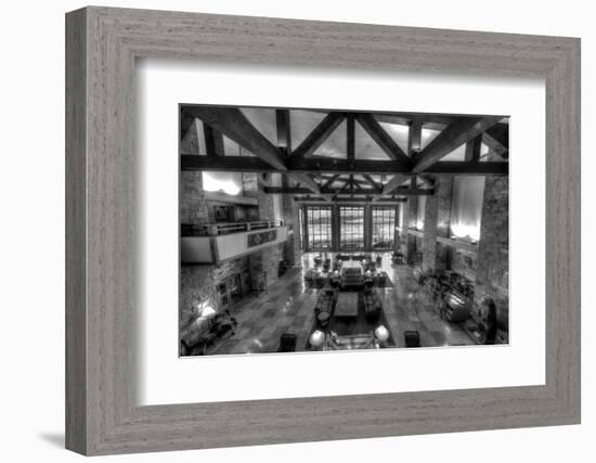 Jackson Lake Lodge Grand Tetons BW-Steve Gadomski-Framed Photographic Print