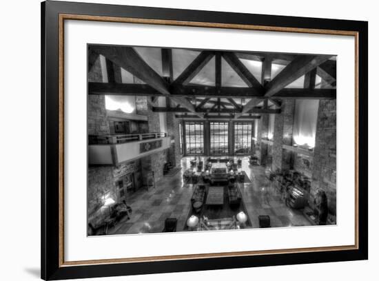 Jackson Lake Lodge Grand Tetons BW-Steve Gadomski-Framed Photographic Print