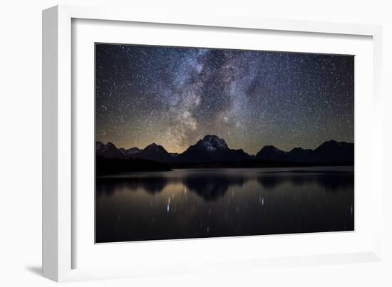 Jackson Lake Milky Way-Darren White Photography-Framed Photographic Print