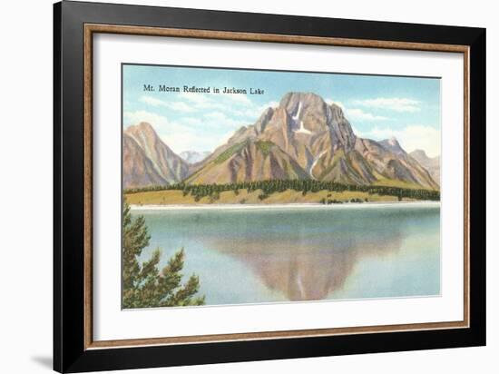 Jackson Lake, Mt. Moran Reflection-null-Framed Art Print