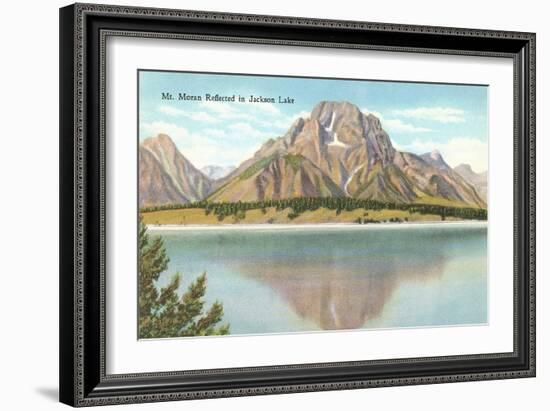 Jackson Lake, Mt. Moran Reflection-null-Framed Art Print