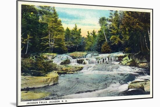 Jackson, New Hampshire, View of Jackson Falls-Lantern Press-Mounted Art Print