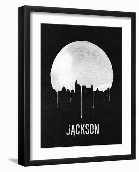 Jackson Skyline Black-null-Framed Art Print
