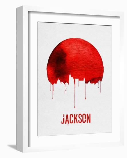 Jackson Skyline Red-null-Framed Art Print