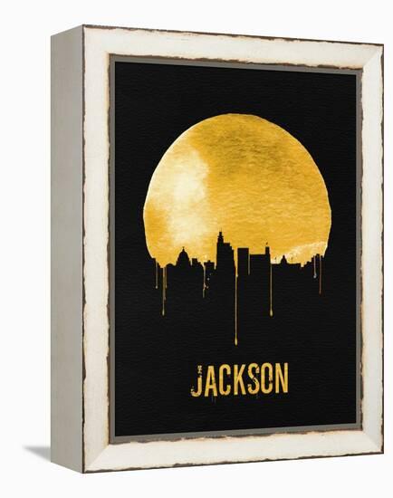 Jackson Skyline Yellow-null-Framed Stretched Canvas