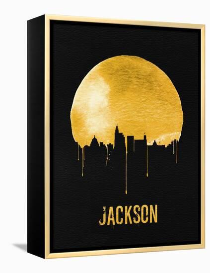 Jackson Skyline Yellow-null-Framed Stretched Canvas
